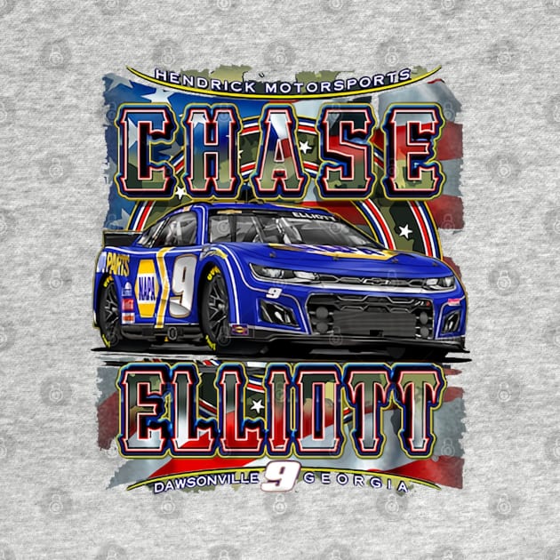 Chase Elliott Charcoal Car by stevenmsparks